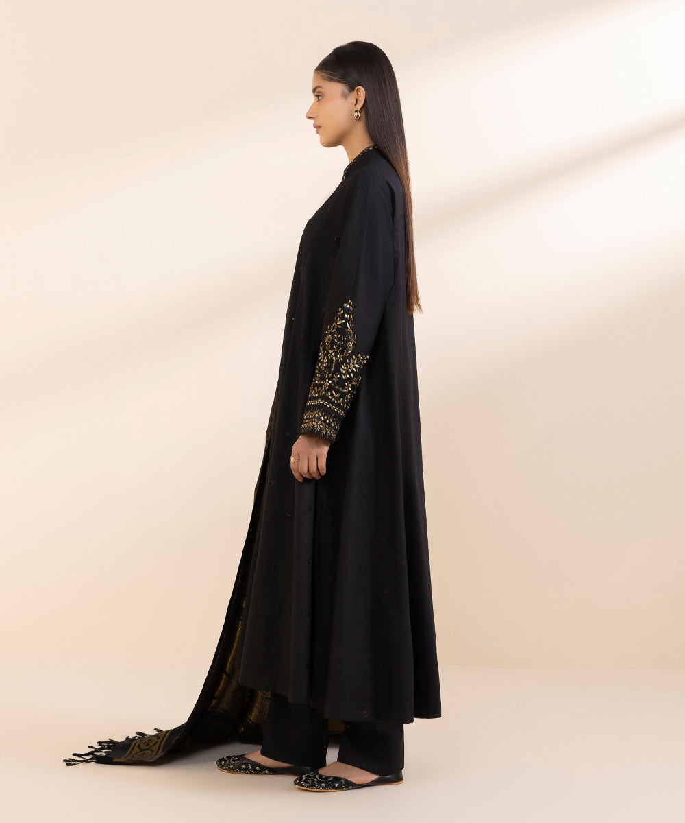 Embroidered Dhanak Suit – 3 Piece MB-NRP-076