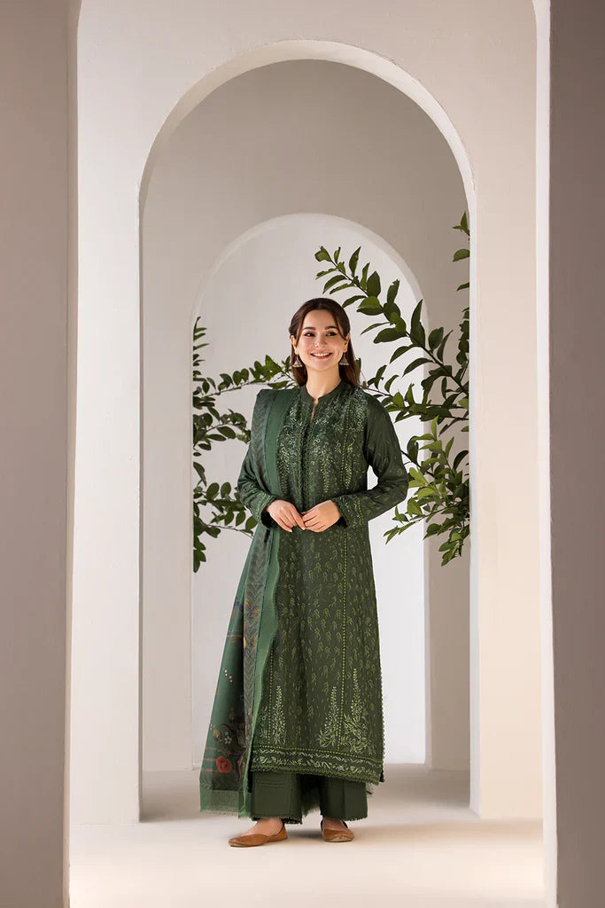 Embroidered Dhanak Suit – 3 Piece MB-NRP-075