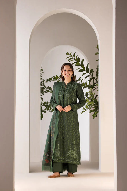 Embroidered Dhanak Suit – 3 Piece MB-NRP-075