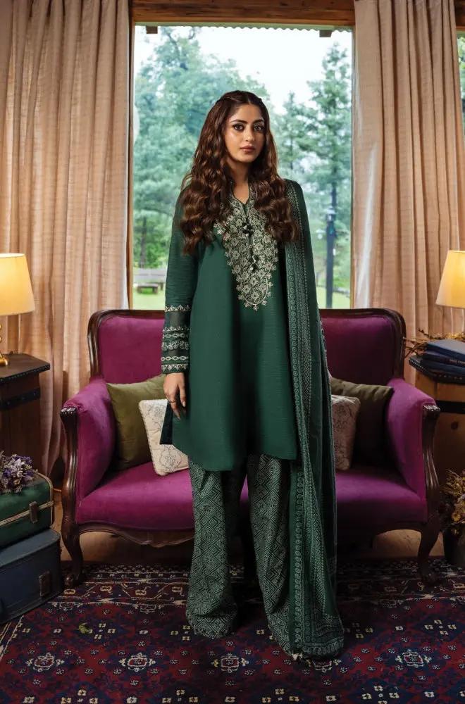 Embroidered Dhanak Suit – 3 Piece MB-NRP-073