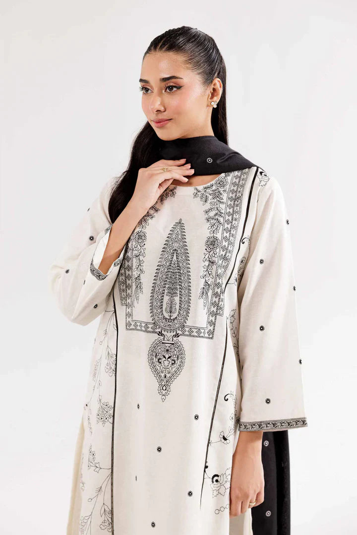 Embroidered Dhanak Suit – 3 Piece MB-NRP-072