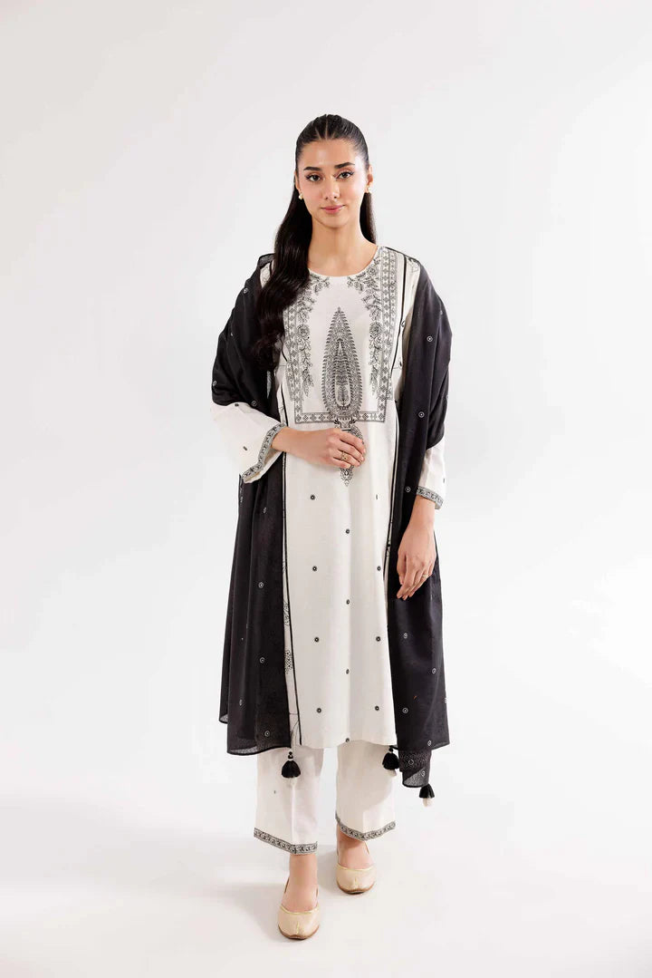 Embroidered Dhanak Suit – 3 Piece MB-NRP-072