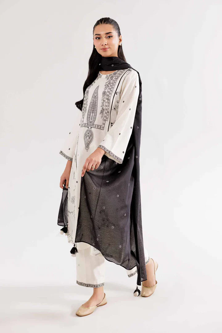 Embroidered Dhanak Suit – 3 Piece MB-NRP-072