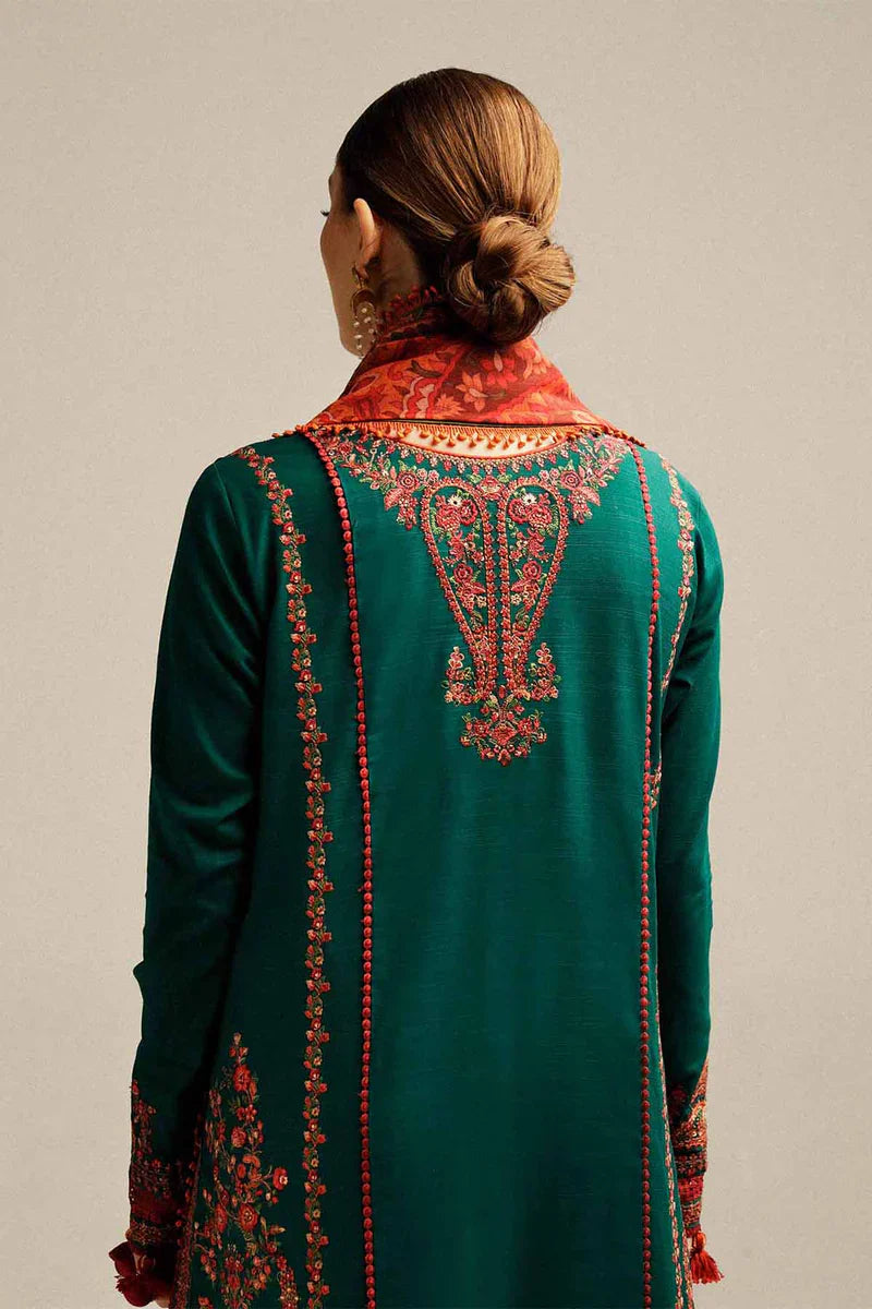 Embroidered Dhanak Suit – 3 Piece MB-NRP-067