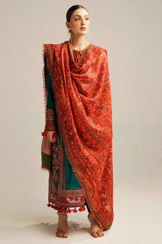 Embroidered Dhanak Suit – 3 Piece MB-NRP-067