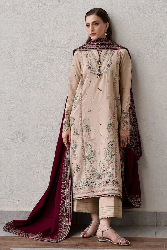 Embroidered Dhanak Suit – 3 Piece MB-NRP-065