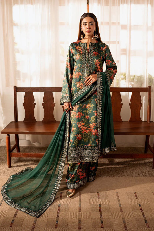 Embroidered Dhanak Suit – 3 Piece MB-NRP-063