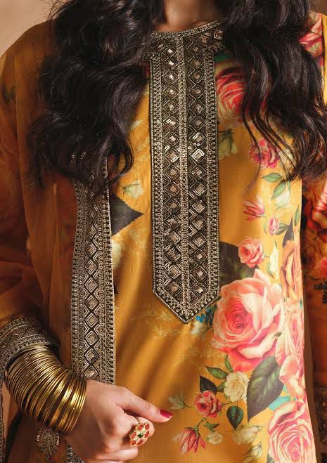 Embroidered Dhanak Suit – 3 Piece MB-NRP-062