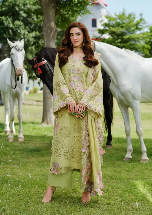 Elaf Premium Embroidered Lawn Suit – 3 Piece (Slub Net Dupatta) MB-NRP-147