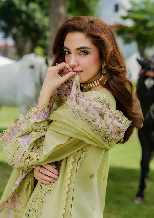 Elaf Premium Embroidered Lawn Suit – 3 Piece (Slub Net Dupatta) MB-NRP-147