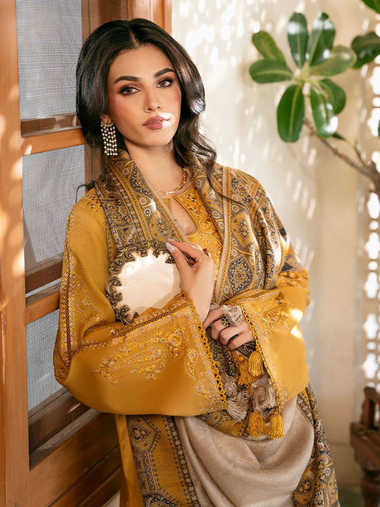Embroidered Dhanak Suit – 3 Piece MB-NRP-059