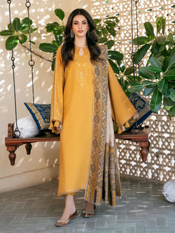 Embroidered Dhanak Suit – 3 Piece MB-NRP-059