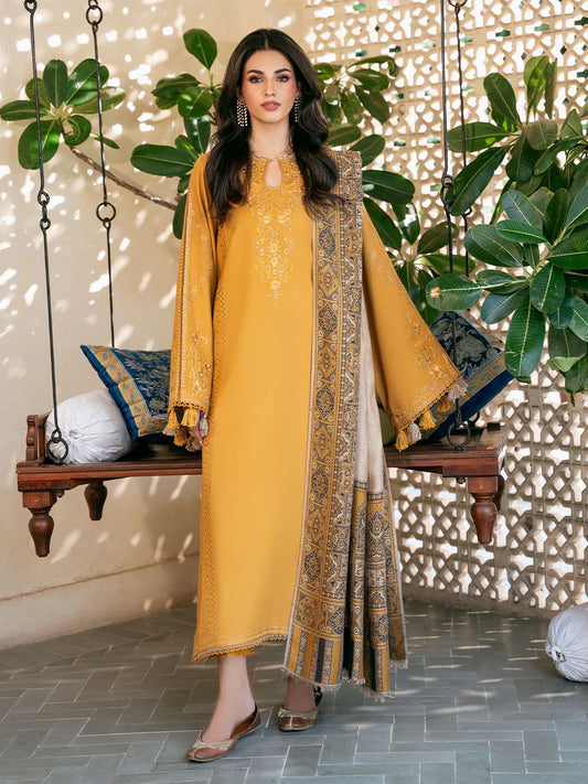 Embroidered Dhanak Suit – 3 Piece MB-NRP-059