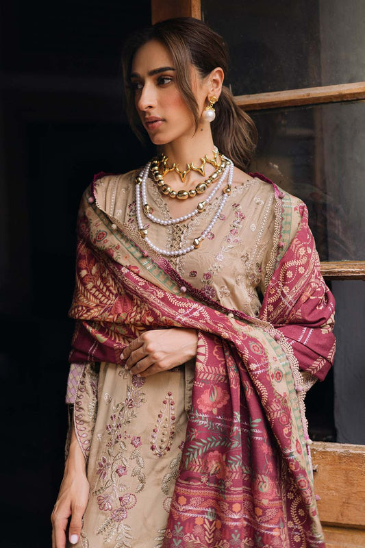 Embroidered Dhanak Suit – 3 Piece MB-NRP-057