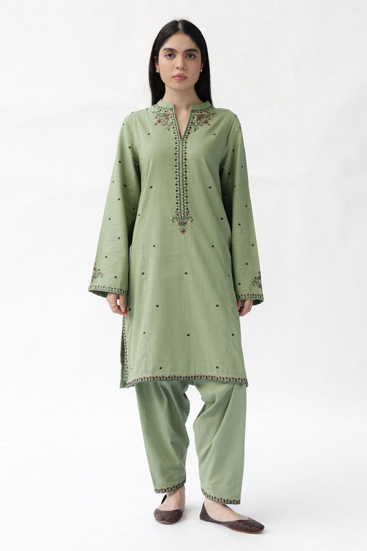 Embroidered Dhanak Suit – 3 Piece MB-NRP-054
