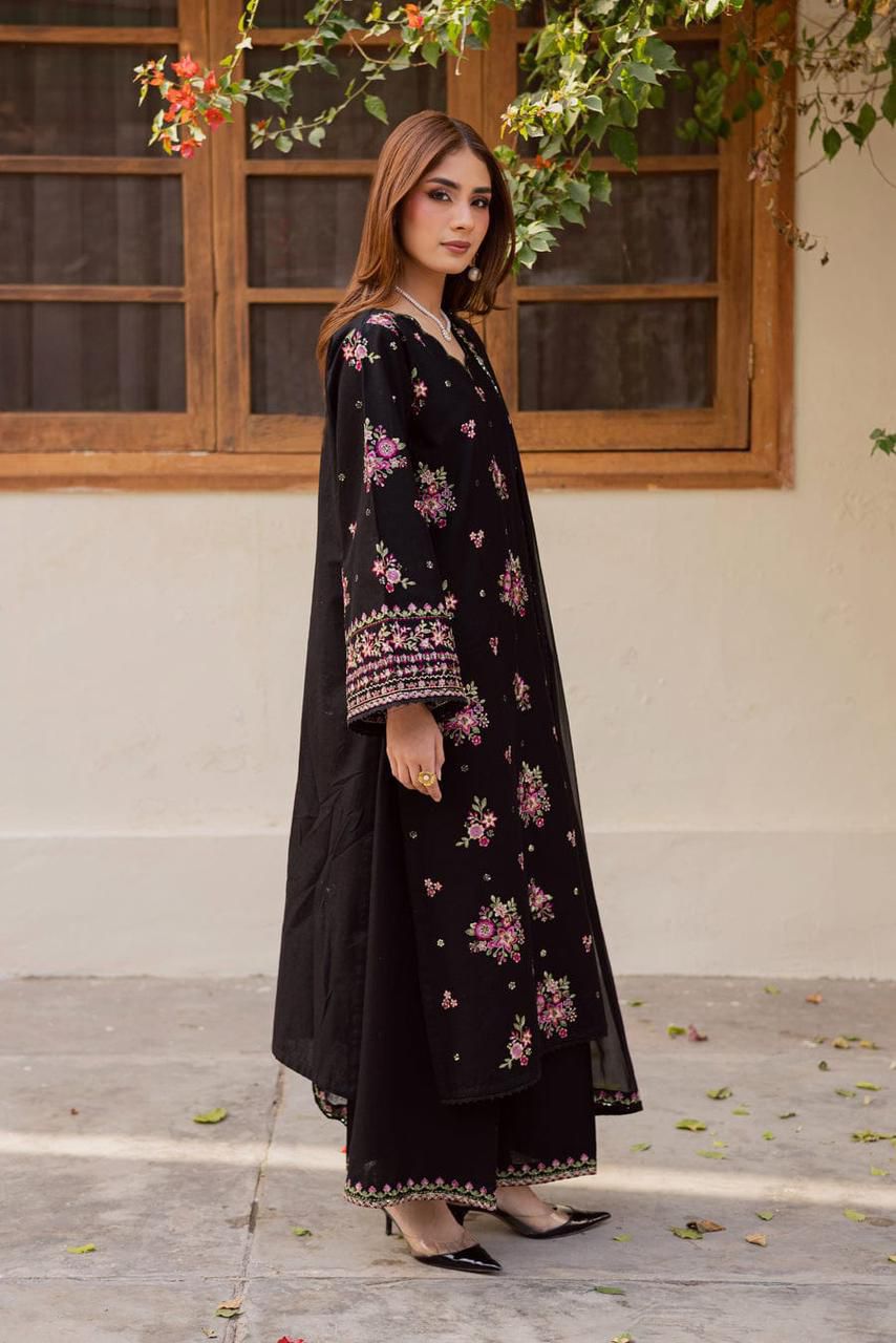 Premium Air-Jet Lawn Embroidered Suit – 3 Piece MB-NRP-158