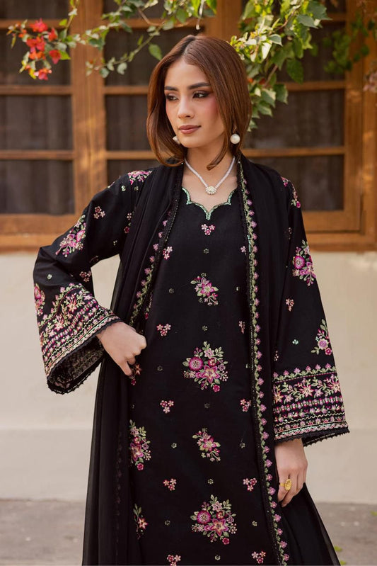 Premium Air-Jet Lawn Embroidered Suit – 3 Piece MB-NRP-158