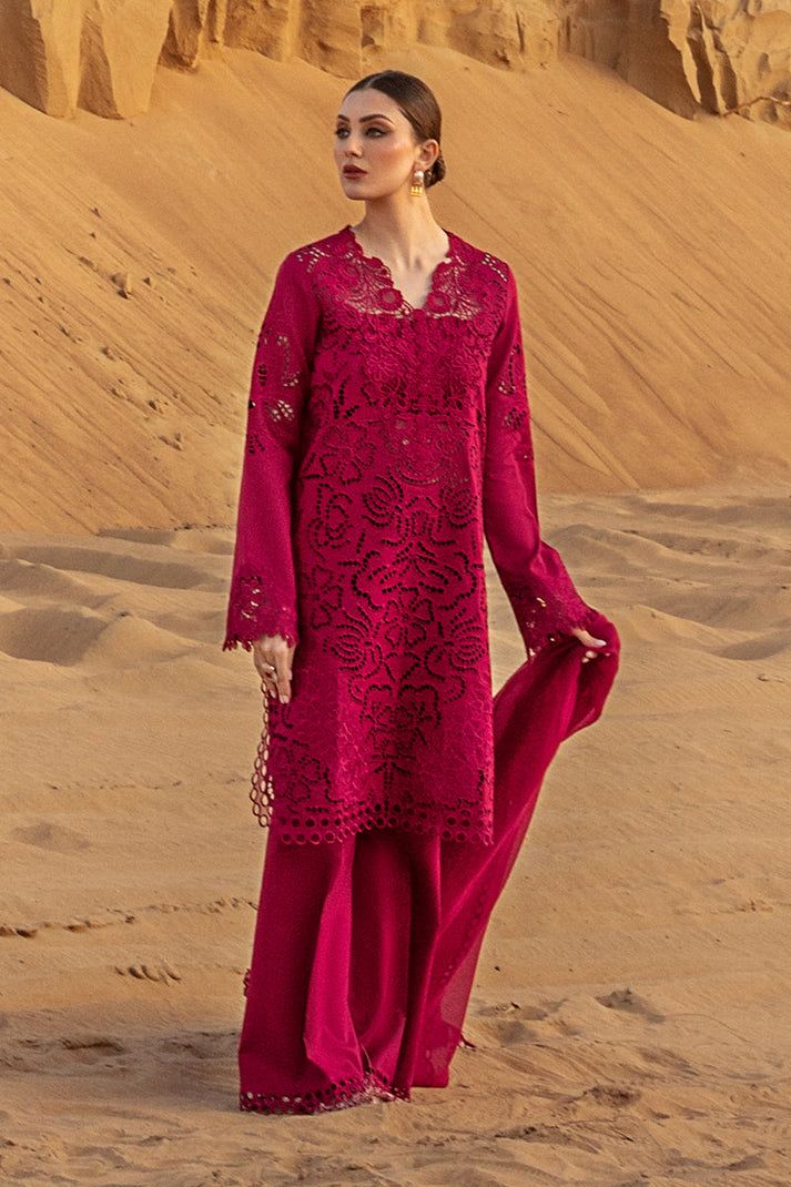 Cotton Chikankari Embroidered Suit – 3 Piece (Khaadi Net Cutwork Embroidered Dupatta) MB-NRP-164