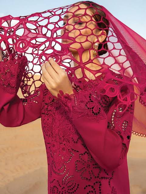 Cotton Chikankari Embroidered Suit – 3 Piece (Khaadi Net Cutwork Embroidered Dupatta) MB-NRP-164