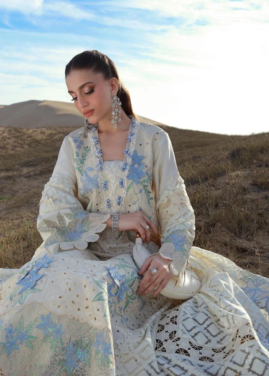 Chikan Kari Heavy Embroidered Lawn Suit – 3 Piece MB-NRP-172