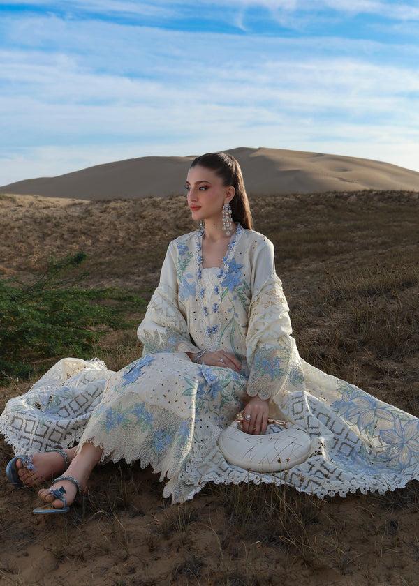 Chikan Kari Heavy Embroidered Lawn Suit – 3 Piece MB-NRP-172