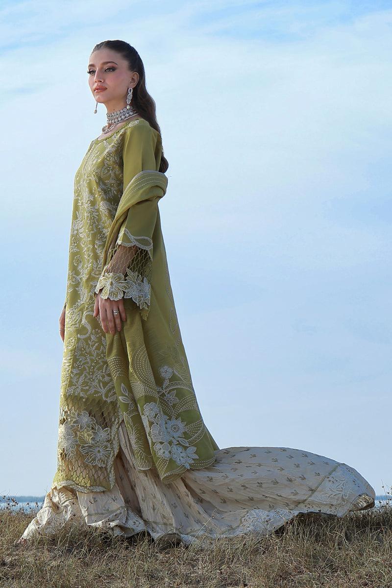 Chikan Kari Heavy Embroidered Lawn Suit – 3 Piece MB-NRP-172