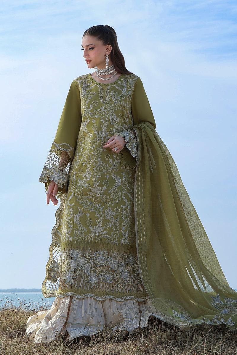 Chikan Kari Heavy Embroidered Lawn Suit – 3 Piece MB-NRP-172