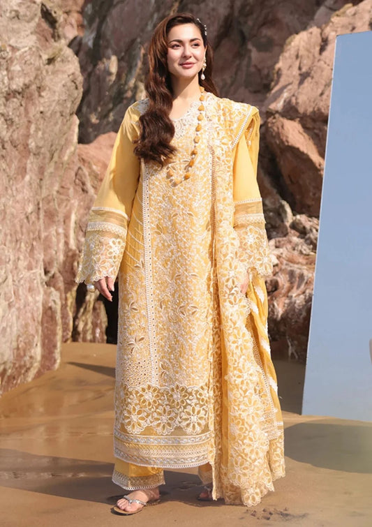 Chikankari Embroidered Lawn Suit – 3 Piece (Khaddi Net Embroidered Dupatta) MB-NRP-166