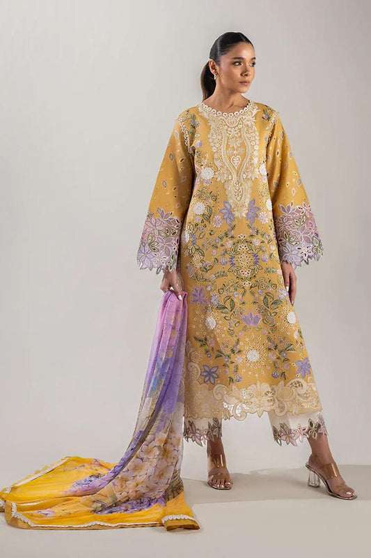 Chikan Embroidered Lawn Suit – 3 Piece (Chiffon Soft Printed Dupatta) MB-NRP-169